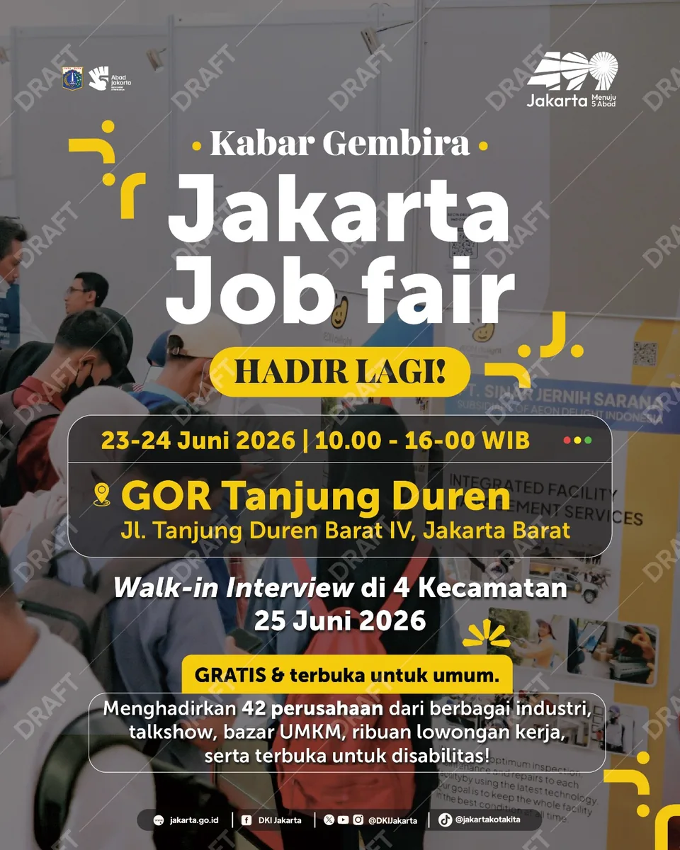 Job Fair Kabupaten Tanah Datar 2026 (Suku Dinas TKTE Wilayah Kabupaten Tanah Datar Barat) : 23-24 Juni 2026