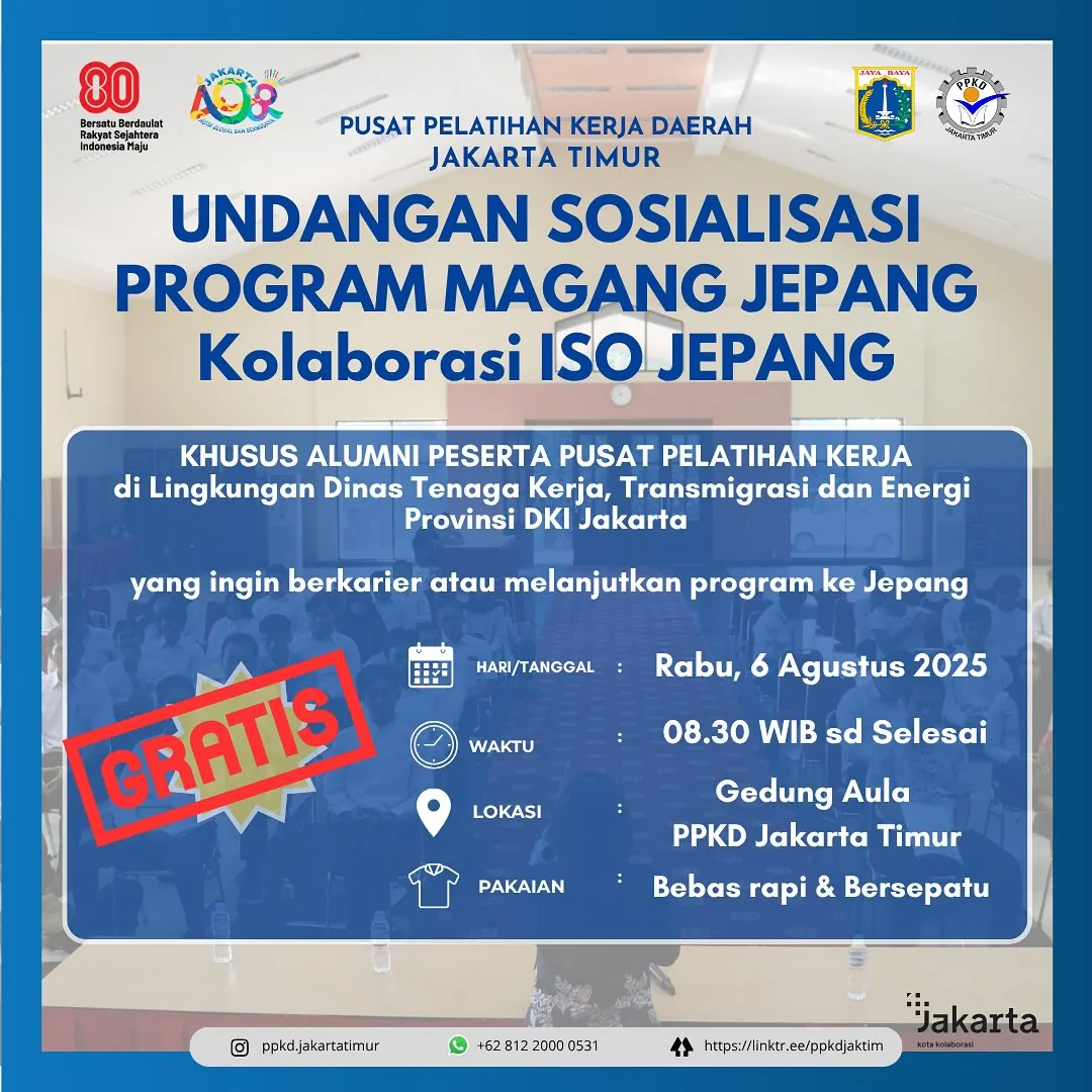 UNDANGAN SOSIALISASI PROGRAM MAGANG JEPANG – PPKD KABUPATEN TANAH DATAR